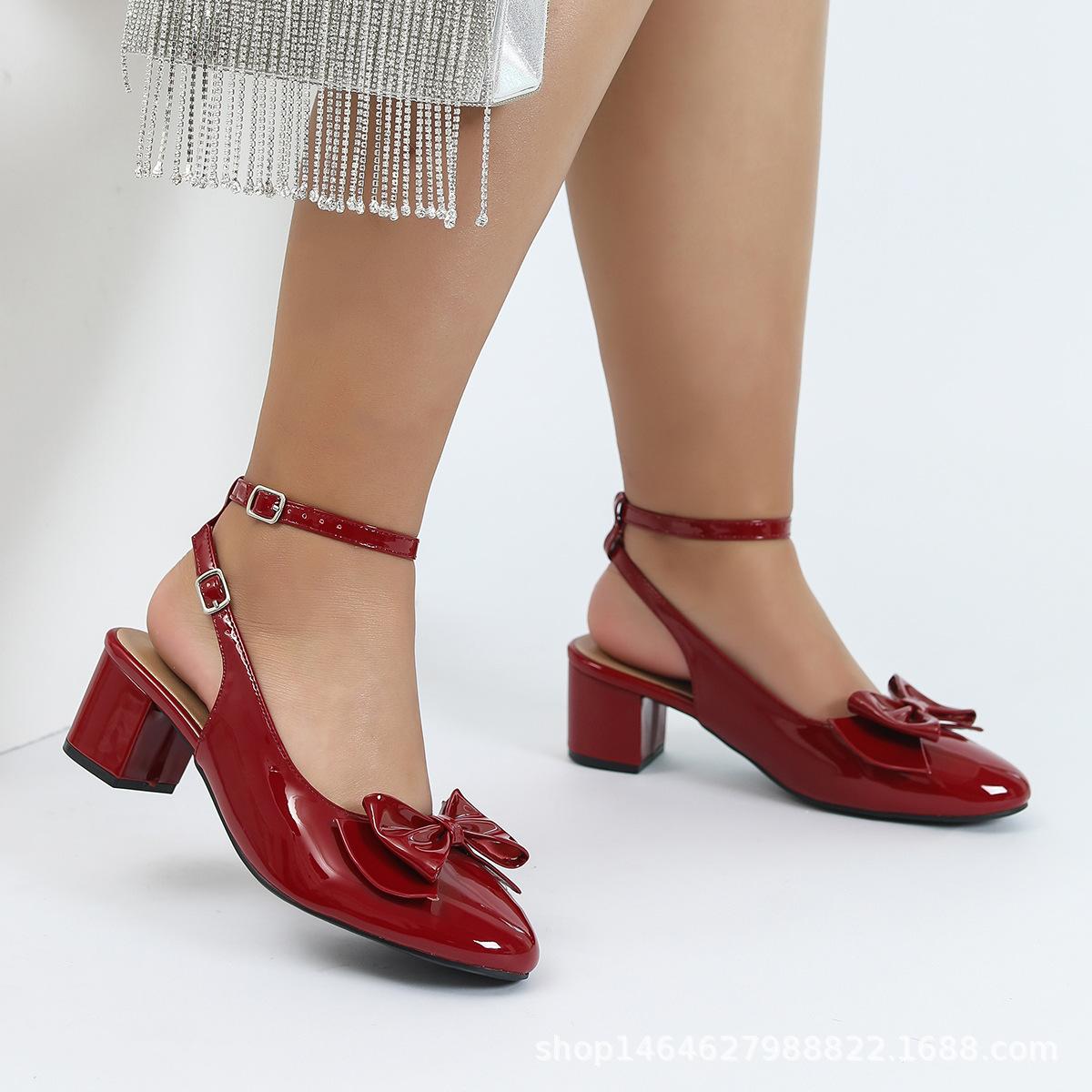 New ankle buckle with bow thick heel women s sandals versatile casual heel back with high heels 37 бордовый
New ankle buckle with bow thick heel women s sandals versatile casual heel back with high heels 37 бордовый