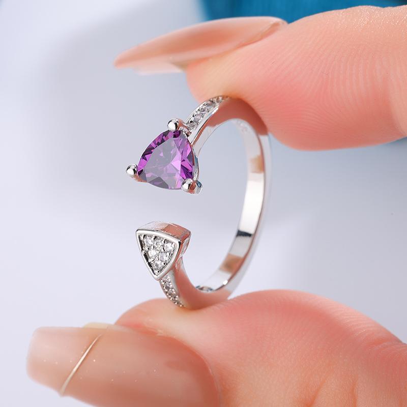 Romantic Purple Heart Cubic Zirconia Rings for Women 925 Silver Plated Unique Wedding Engagement Fancy Lady Trendy Jewelry Gift
Romantic Purple Heart Cubic Zirconia Rings for Women 925 Silver Plated Unique Wedding Engagement Fancy Lady Trendy Jewelry Gift