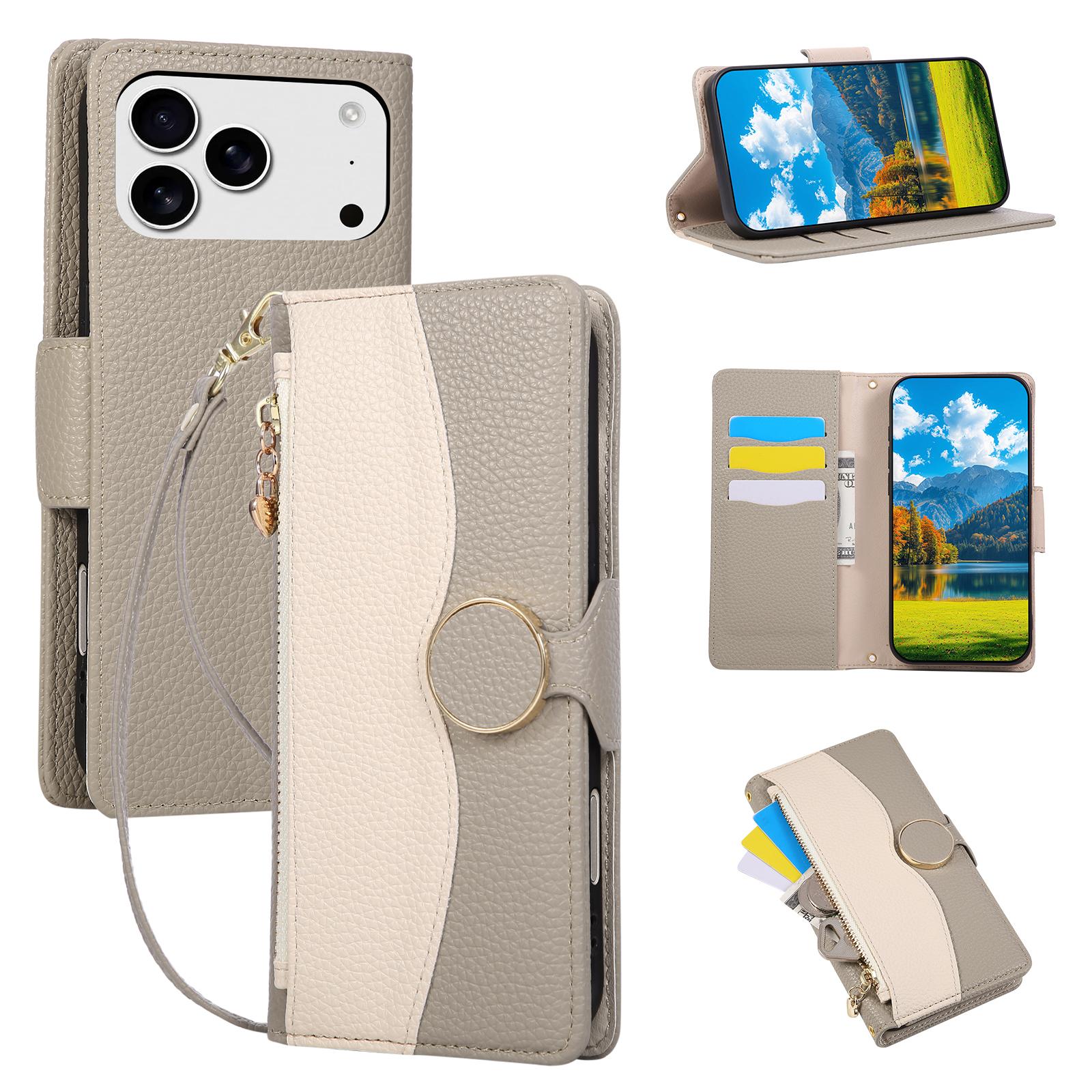 For iPhone 17 Pro Case Zipper Wallet Color Splicing TPU PU Leather Flip Phone Cover with Strap
For iPhone 17 Pro Case Zipper Wallet Color Splicing TPU PU Leather Flip Phone Cover with Strap