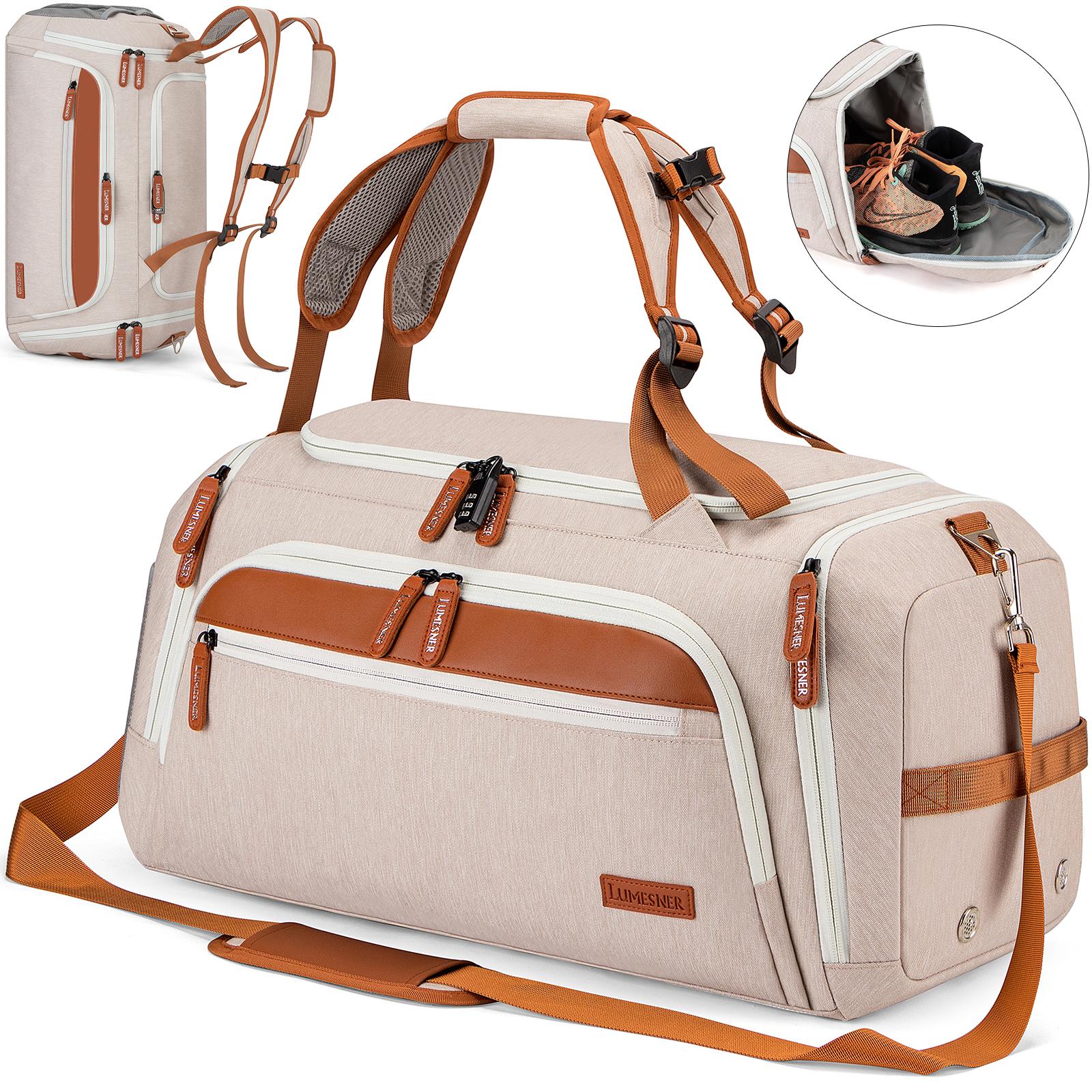 Очень большие спортивные сумки Lumesner® для мужчин и женщин, дорожные рюкзаки, водонепроницаемые рюкзаки для багажа, два способа использования рюкзаков бежевый
Очень большие спортивные сумки Lumesner® для мужчин и женщин, дорожные рюкзаки, водонепроницаемые рюкзаки для багажа, два способа использования рюкзаков бежевый