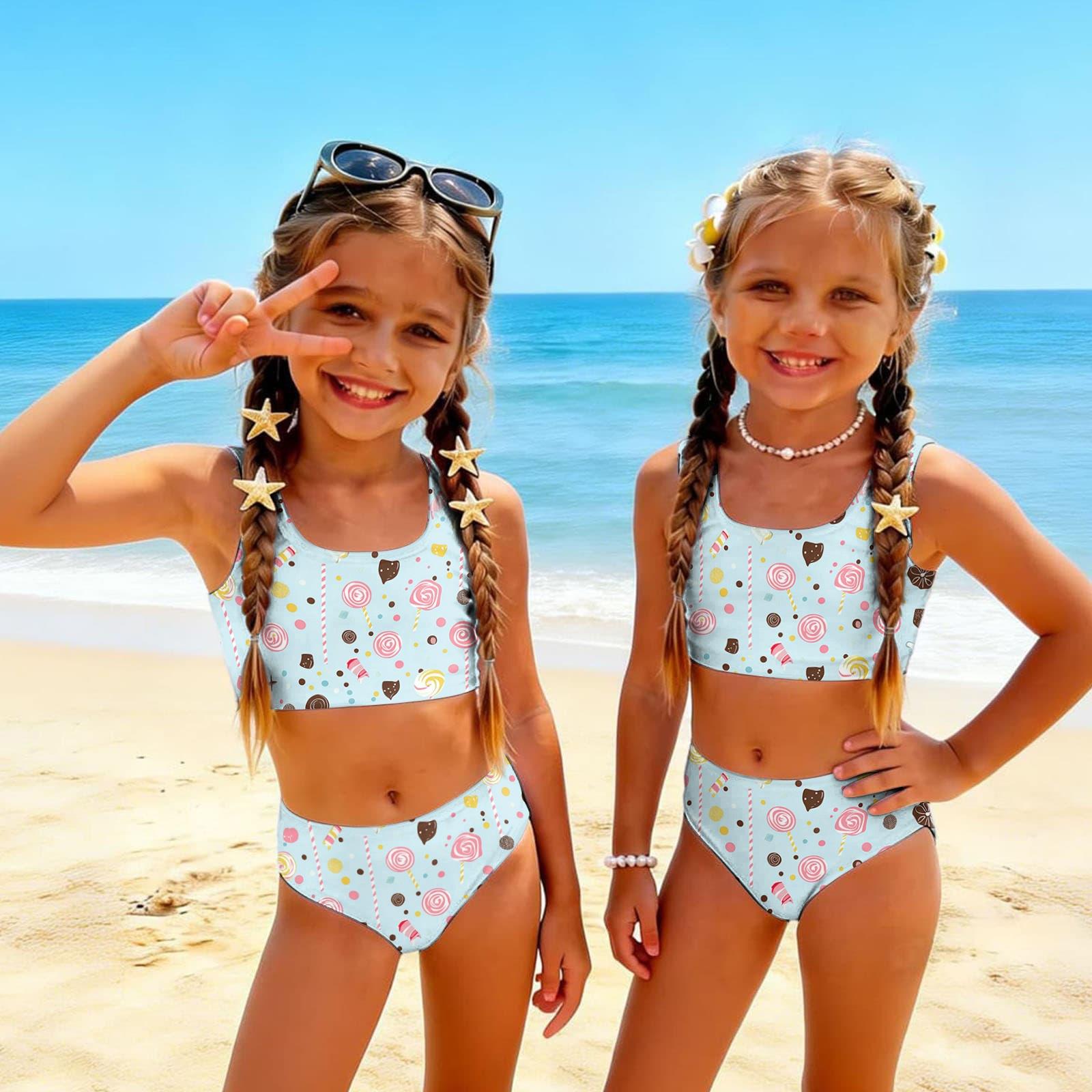 Girls Two Piece Swimsuit Set Tankini Top and Bottoms Kids Swimwear Beachwear Summer Bathing Suit for Children 100
Girls Two Piece Swimsuit Set Tankini Top and Bottoms Kids Swimwear Beachwear Summer Bathing Suit for Children 100