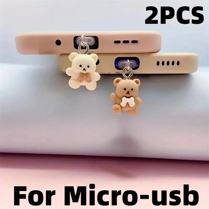 2pcs/Set Cartoon Bear Mobile Phone Dust Plug for IPhone Type-C Couple Dust Plug Accessory Decoration
2pcs/Set Cartoon Bear Mobile Phone Dust Plug for IPhone Type-C Couple Dust Plug Accessory Decoration