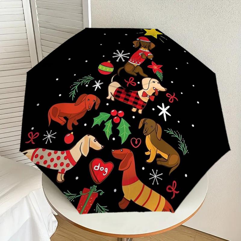 1pc Christmas Tree with Dachshunds Umbrella with Plastic Handle,Suitable for All Seasons Home Travel Outdoor UmbrellaDD328
1pc Christmas Tree with Dachshunds Umbrella with Plastic Handle,Suitable for All Seasons Home Travel Outdoor UmbrellaDD328
