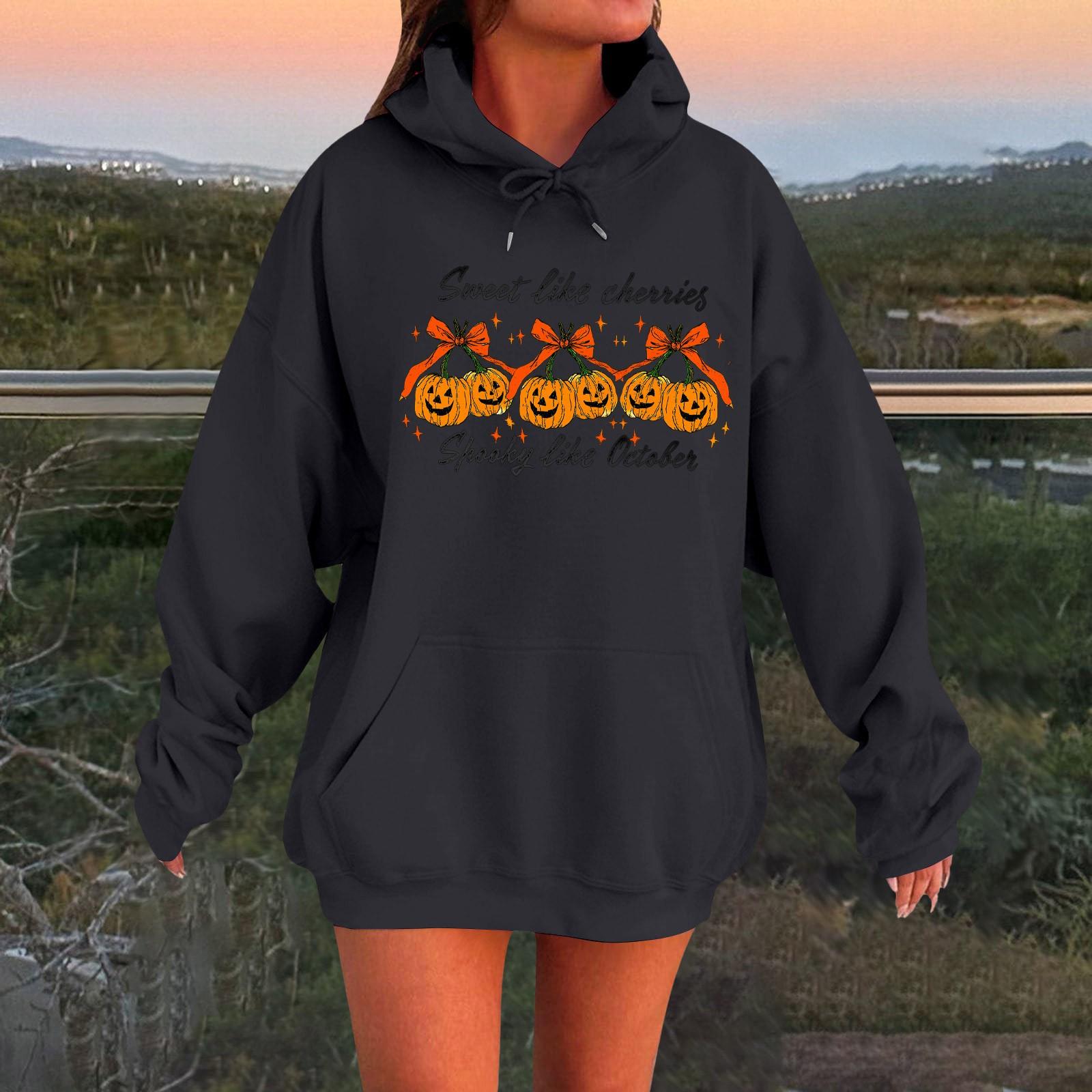 Женский плюшевый свитшот с длинными рукавами оверсайз со спущенными плечами и капюшоном с принтом на Хэллоуин XL
Женский плюшевый свитшот с длинными рукавами оверсайз со спущенными плечами и капюшоном с принтом на Хэллоуин XL