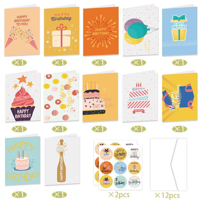Birthday Cake Theme Candle Balloon Pattern Greeting Card Envelope Set Stickers StyleB
Birthday Cake Theme Candle Balloon Pattern Greeting Card Envelope Set Stickers StyleB