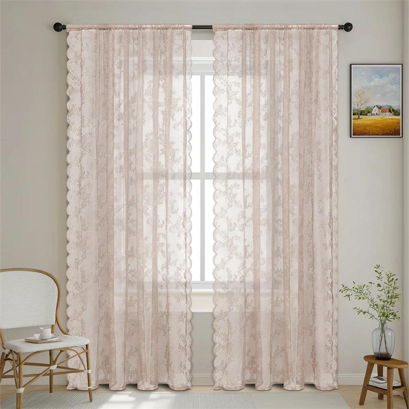 1 PCS Lace Sheer Curtain with Rod Pocket Flower Window Curtains for Living Room, Bedroom, Home Decor, Window Screening W:75cm*L:100cm
1 PCS Lace Sheer Curtain with Rod Pocket Flower Window Curtains for Living Room, Bedroom, Home Decor, Window Screening W:75cm*L:100cm