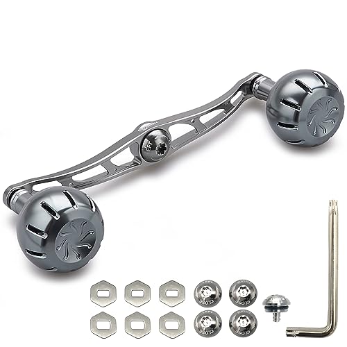 HEIGHTEN 130mm Reel Handle with 35mm Knob, Compatible with Shimano, Daiwa, and Abu Garcia Baitcasting Reels, Chrysant Series (Gunmetal) (738)
HEIGHTEN 130mm Reel Handle with 35mm Knob, Compatible with Shimano, Daiwa, and Abu Garcia Baitcasting Reels, Chrysant Series (Gunmetal) (738)