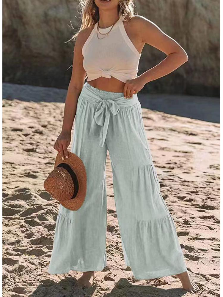 Women s Fashion High Waist Pleated Wide-Leg Pants with Bandage Detailing 2XL мятный зеленый
Women s Fashion High Waist Pleated Wide-Leg Pants with Bandage Detailing 2XL мятный зеленый