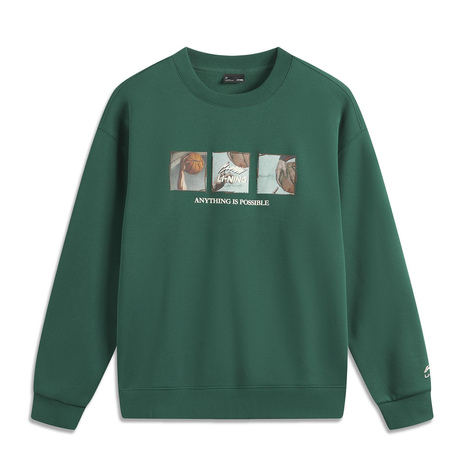 Li Ning Sports Lifestyle Series Round Neck Printed Letter Warm Fleece Pullover Sweatshirt Unisex sweatshirt Lush-Green AWDUC91-3 M
Li Ning Sports Lifestyle Series Round Neck Printed Letter Warm Fleece Pullover Sweatshirt Unisex sweatshirt Lush-Green AWDUC91-3 M