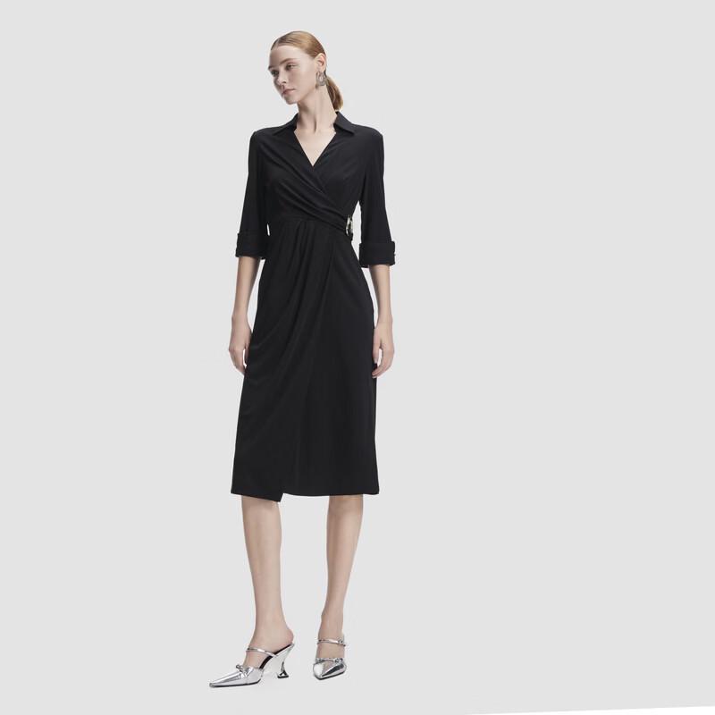 ELLASSAY Elegant Triacetate V-Neck Belted Dress L
ELLASSAY Elegant Triacetate V-Neck Belted Dress L