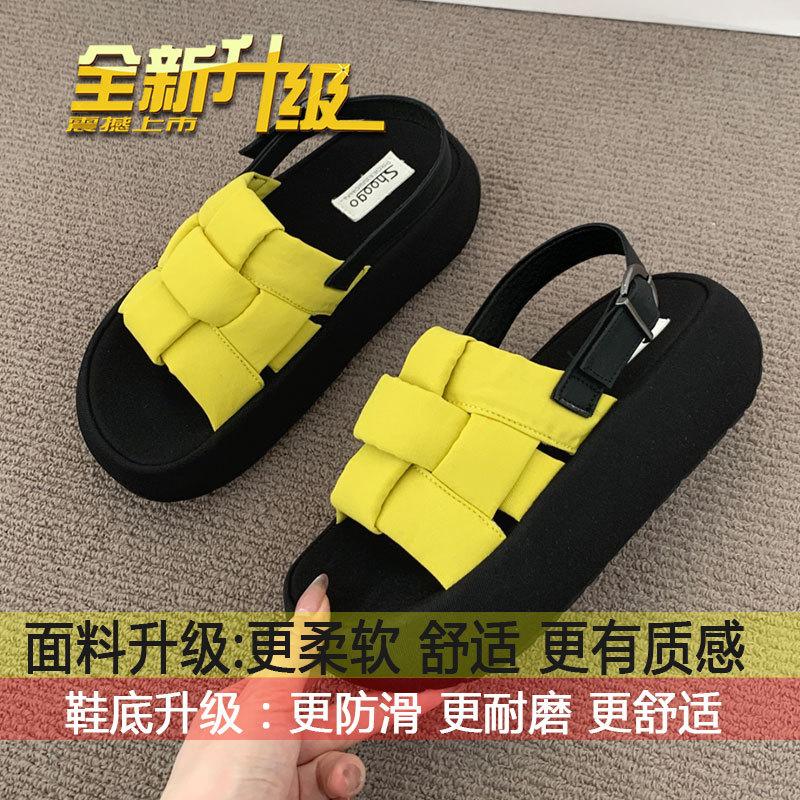 Breathable and comfortable versatile thick-soled heightening beach shoes for women s 2025 summer new open-toed fashion woven casual sandals 40
Breathable and comfortable versatile thick-soled heightening beach shoes for women s 2025 summer new open-toed fashion woven casual sandals 40
