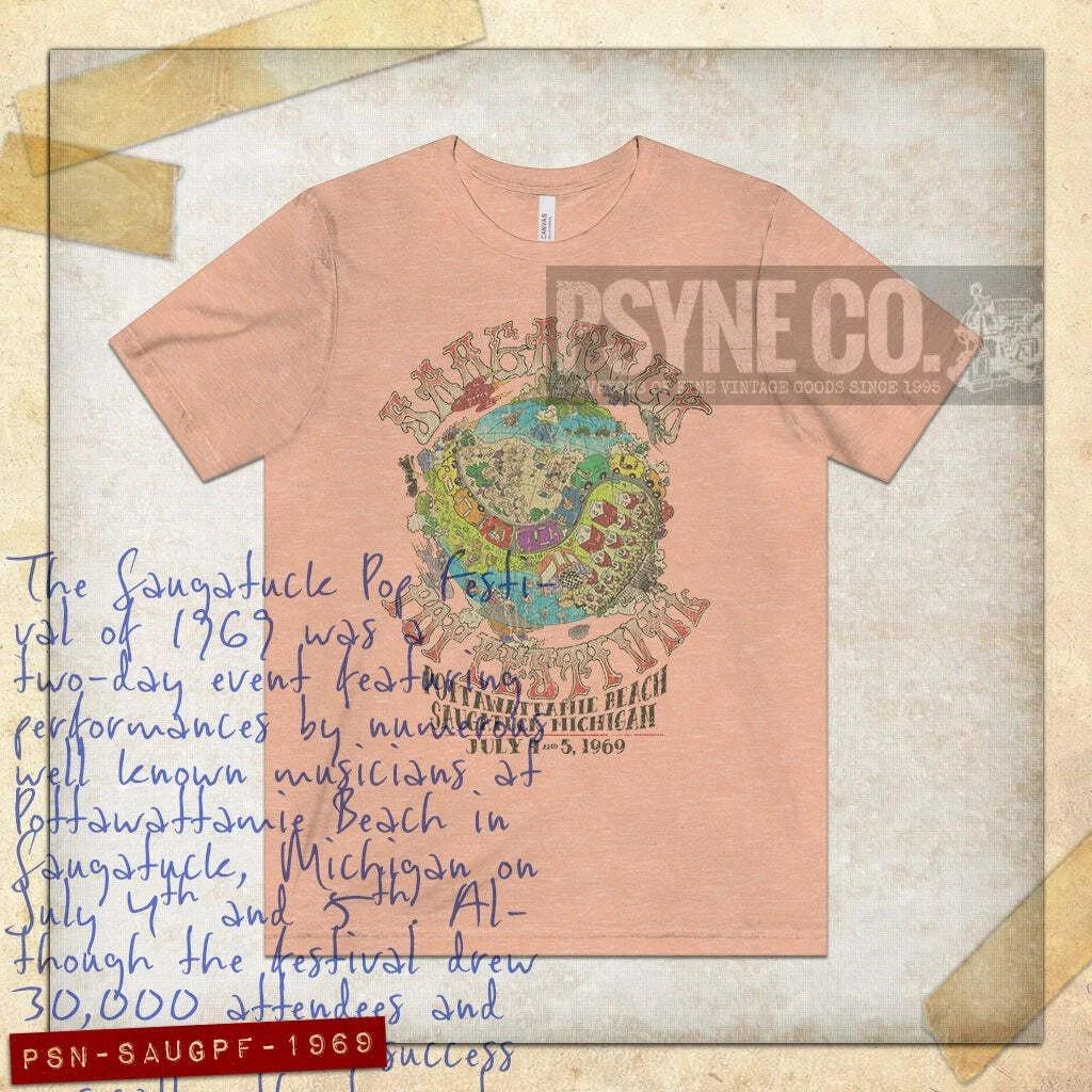 Saugatuck Pop Festival 1969 Vintage Men s T shirt M
Saugatuck Pop Festival 1969 Vintage Men s T shirt M
