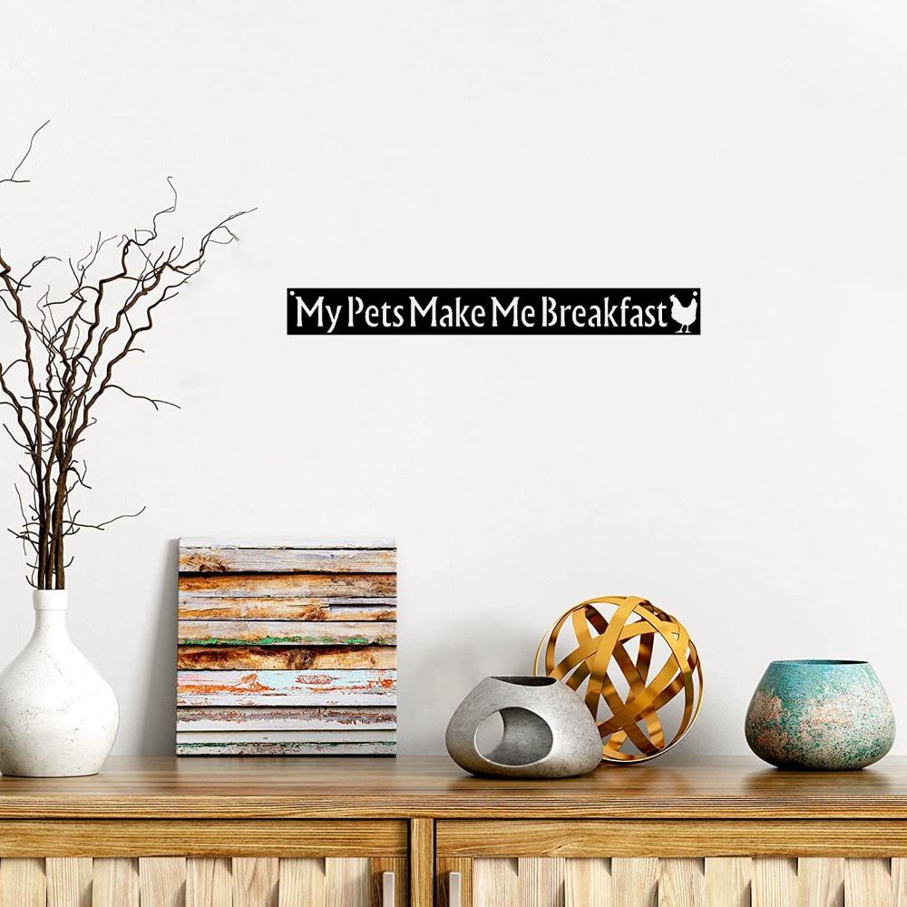 Pet Chicken Metal Wall Sign 15x1.8 Inch Kitchen Art Home Decor Funny Breakfast чёрный
Pet Chicken Metal Wall Sign 15x1.8 Inch Kitchen Art Home Decor Funny Breakfast чёрный