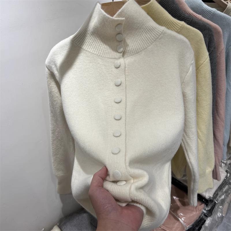 Однобортный трикотажный свитер с полувысоким воротником для женской осени и зимы, новый мягкий восковой с длинным рукавом, омолаживающий внутренний топ L абрикосовый
Однобортный трикотажный свитер с полувысоким воротником для женской осени и зимы, новый мягкий восковой с длинным рукавом, омолаживающий внутренний топ L абрикосовый