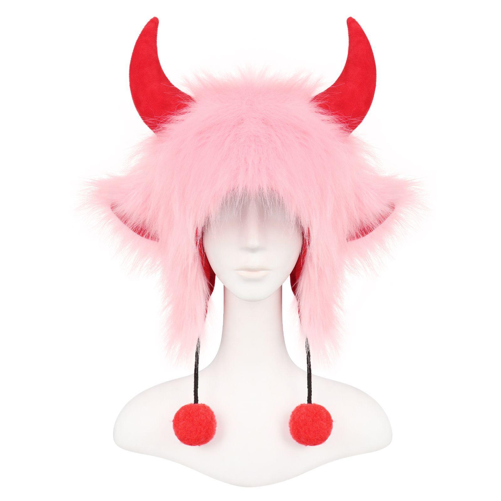 Halloween Party Hat Thickened Winter Warm Hat Black Horn Plush Hat Polar Fleece Bull Horn Cap For Winter Outing Neck Outdoor розовый
Halloween Party Hat Thickened Winter Warm Hat Black Horn Plush Hat Polar Fleece Bull Horn Cap For Winter Outing Neck Outdoor розовый