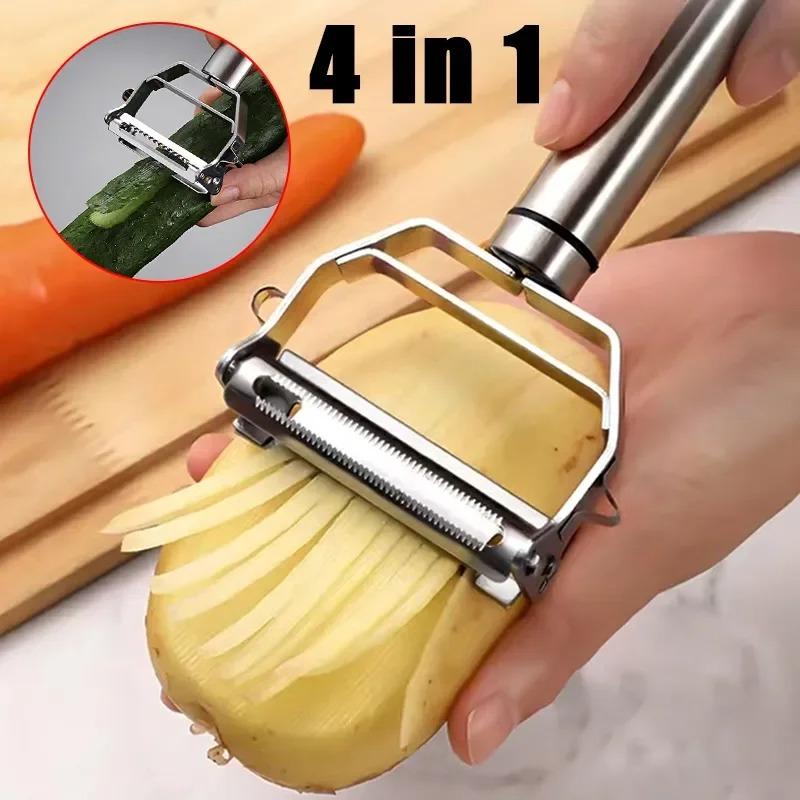 4in1 Peeler Multifunction Grater Julienne Peeler Vegetable Fruit Peeler Stainless Steel Shredder Kitchen Tool
4in1 Peeler Multifunction Grater Julienne Peeler Vegetable Fruit Peeler Stainless Steel Shredder Kitchen Tool
