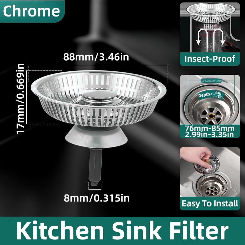 Kitchen Sink Drain Strainer with Copper Bounce Core Pop Up Sink Stopper Food Catcher Basket Anti Clogging Basket
Kitchen Sink Drain Strainer with Copper Bounce Core Pop Up Sink Stopper Food Catcher Basket Anti Clogging Basket