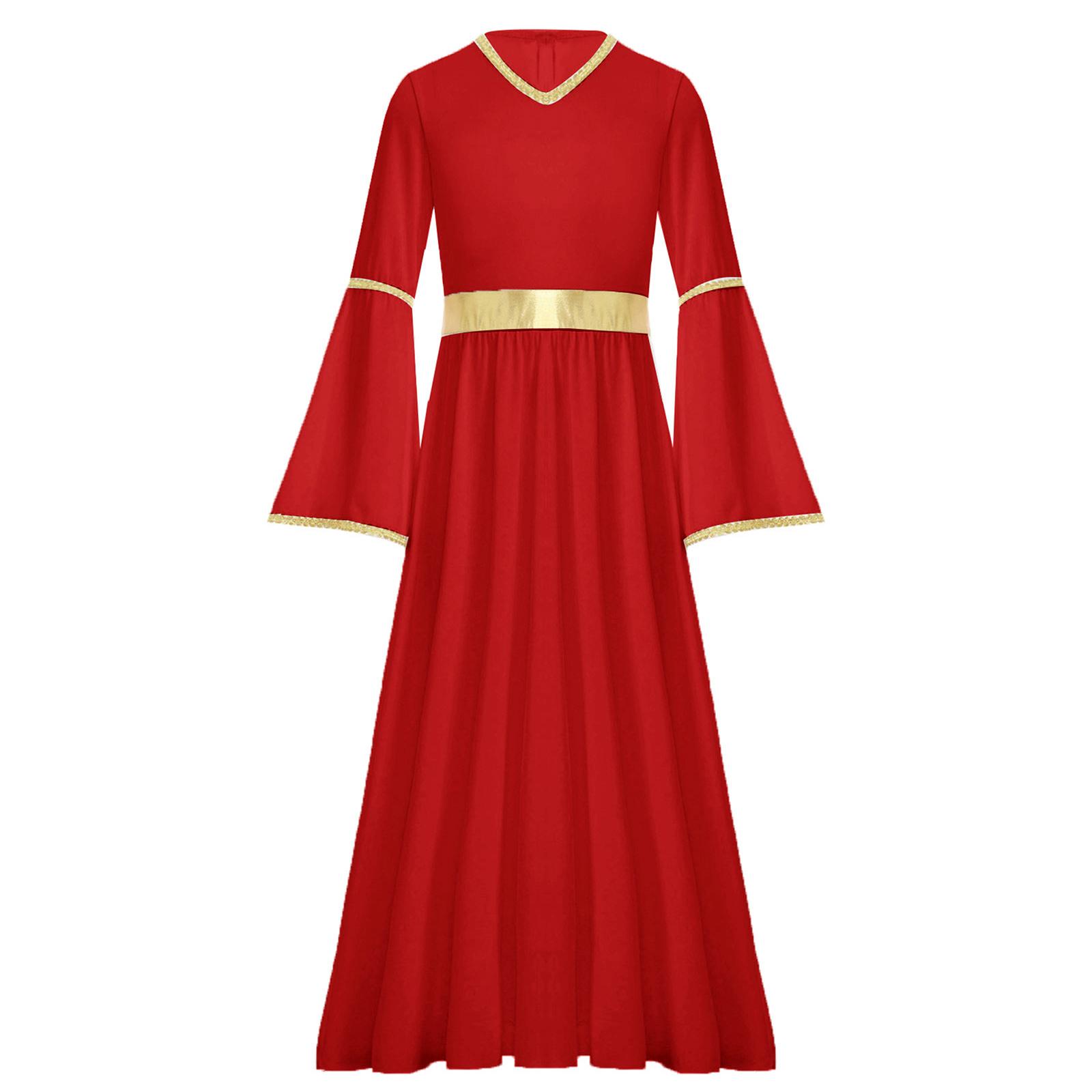 Girls Angel Cosplay Costume Angel Dress Long Sleeve Gold Trim Patchwork Gown Dress Cosplay Party Stage Performance 5-6 Years
Girls Angel Cosplay Costume Angel Dress Long Sleeve Gold Trim Patchwork Gown Dress Cosplay Party Stage Performance 5-6 Years