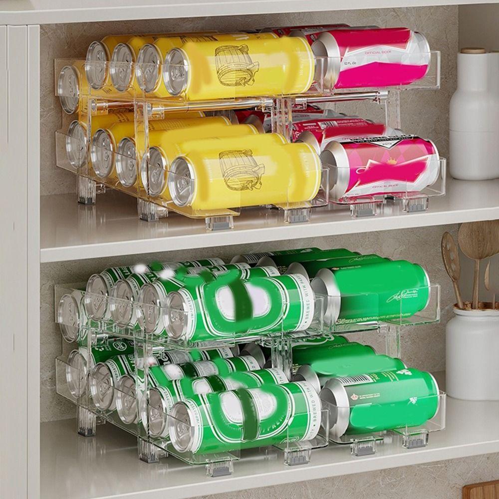 Plastic Beverage Can Organizer Automatic Rolling Canned Food Storage Rack Kitchen білий
Plastic Beverage Can Organizer Automatic Rolling Canned Food Storage Rack Kitchen білий