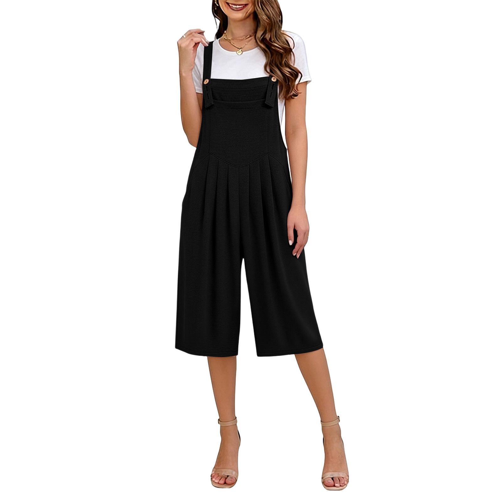 Women’s Loose Fit Wide Leg Bib Overalls Sleeveless Adjustable Strap Jumpsuit with Front Button for Casual Wear XL чёрный
Women’s Loose Fit Wide Leg Bib Overalls Sleeveless Adjustable Strap Jumpsuit with Front Button for Casual Wear XL чёрный
