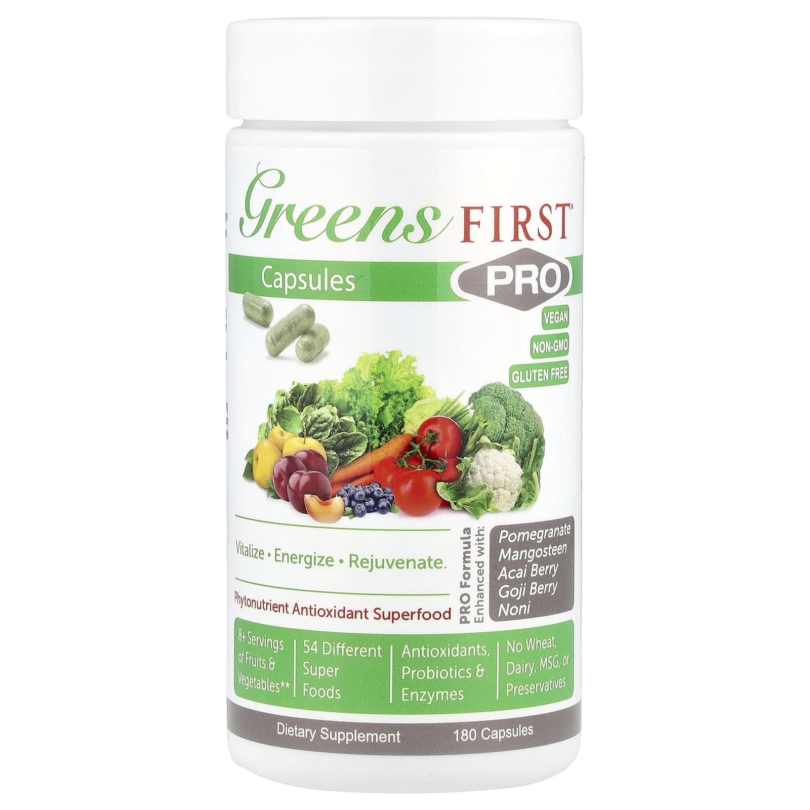 Pro Phytonutrient Antioxidant Superfood, 180 Capsules 
Pro Phytonutrient Antioxidant Superfood, 180 Capsules