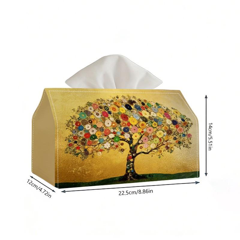 Tissue Box Holder Featuring a Tree of Life Design with Vibrant Leaves, Serving As a Multifunctional Napkin Dispenser
Tissue Box Holder Featuring a Tree of Life Design with Vibrant Leaves, Serving As a Multifunctional Napkin Dispenser