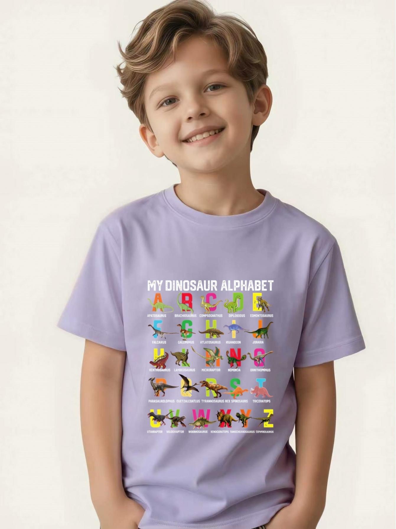 Boys dinosaur letter printed short-sleeved T-shirt summer breathable children s top baby cartoon children s clothing 160
Boys dinosaur letter printed short-sleeved T-shirt summer breathable children s top baby cartoon children s clothing 160