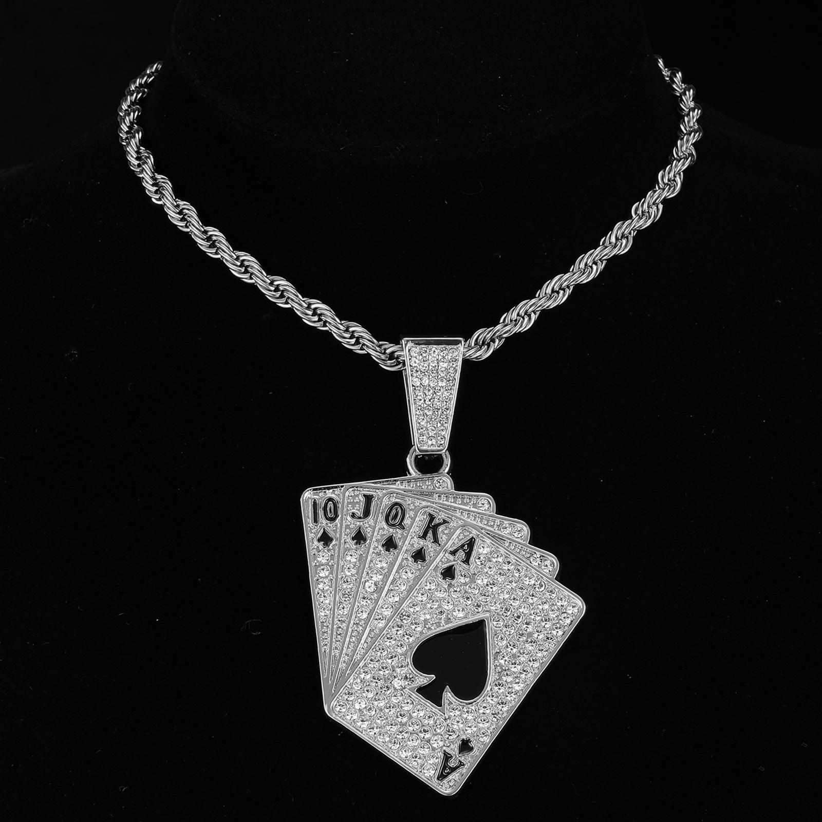 Хип-хоп Iced Out покерная карта с кубинской цепочкой 13 мм AAA + ожерелья со стразами для мужчин и женщин, ювелирные изделия в стиле рэпер
Хип-хоп Iced Out покерная карта с кубинской цепочкой 13 мм AAA + ожерелья со стразами для мужчин и женщин, ювелирные изделия в стиле рэпер