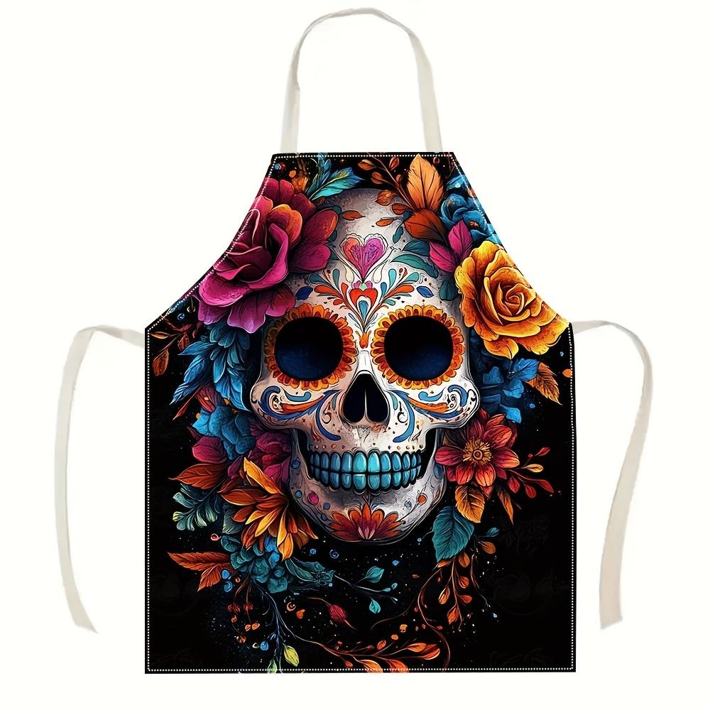 1pc Colorful Sugar Skull Flowers Apron Vintage Day Of The Dead Kitchen Cooking Baking BBQ Chef Gift For Women Men Linen BibApron 38X47cm(15X19in)
1pc Colorful Sugar Skull Flowers Apron Vintage Day Of The Dead Kitchen Cooking Baking BBQ Chef Gift For Women Men Linen BibApron 38X47cm(15X19in)