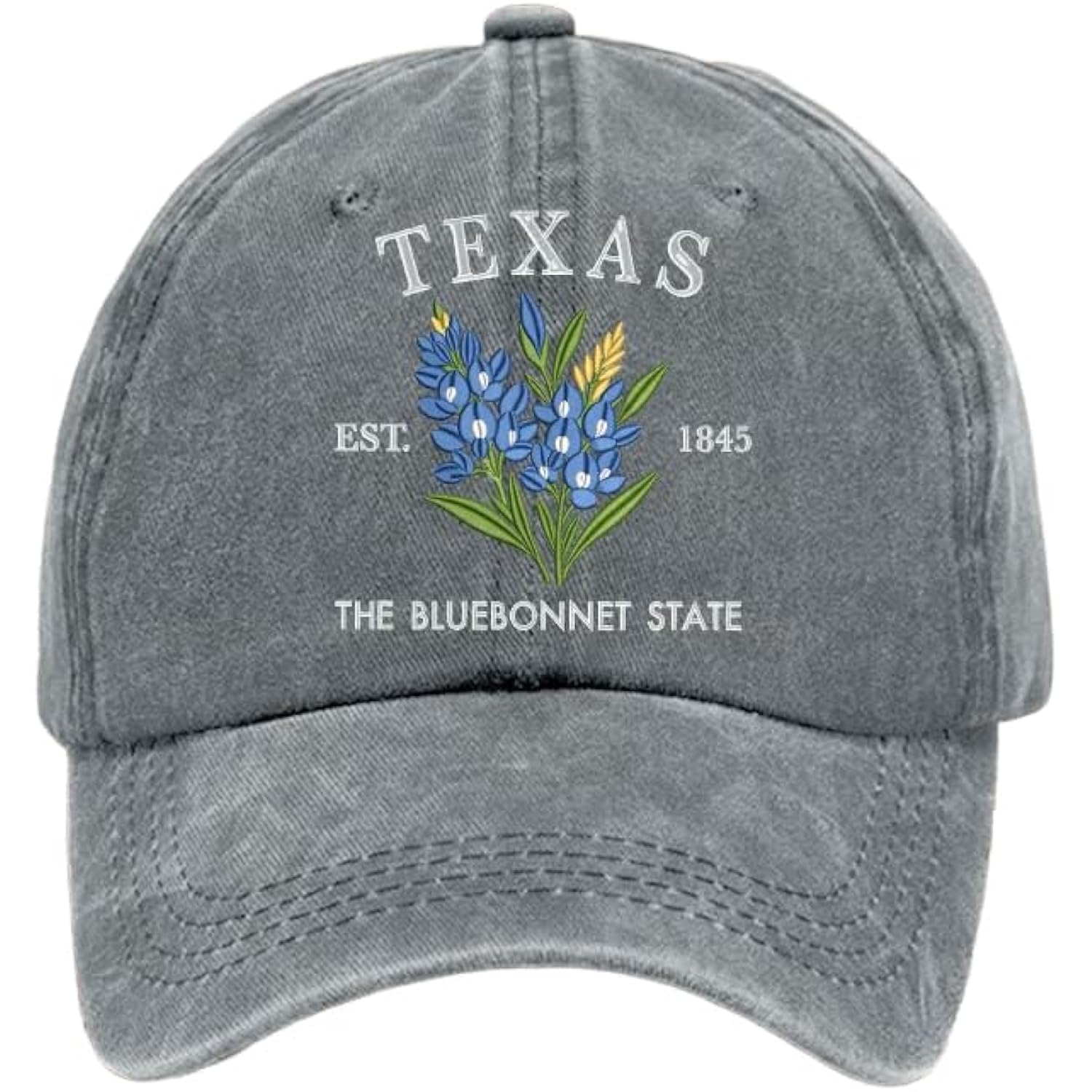 Texas Bluebonnet State Est 1845 Vintage Baseball Cap Casual Polyester Adjustable Sun Hat One Size
Texas Bluebonnet State Est 1845 Vintage Baseball Cap Casual Polyester Adjustable Sun Hat One Size