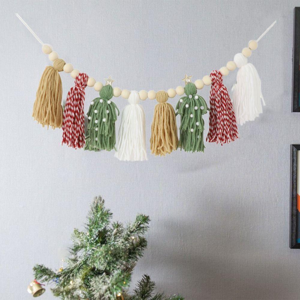 Colorful Christmas Tassel Ornaments Wooden Beads Tassel Banner Garland Hanging Pendant Home Decor Style A
Colorful Christmas Tassel Ornaments Wooden Beads Tassel Banner Garland Hanging Pendant Home Decor Style A