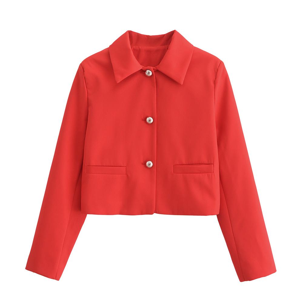 Женская куртка с лацканами, длинными рукавами и застежкой на пуговицы, короткая, осень/зима 2024 Medium
Женская куртка с лацканами, длинными рукавами и застежкой на пуговицы, короткая, осень/зима 2024 Medium