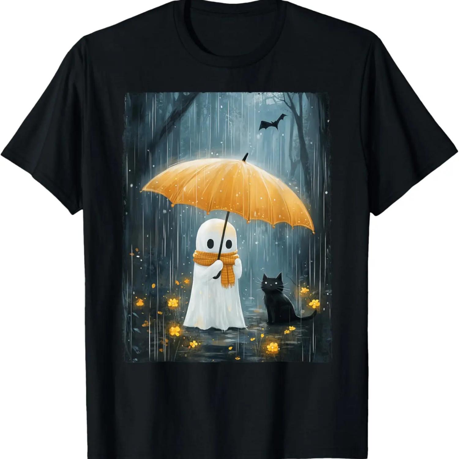 Floral Ghost Holds Umbrella Black Cat Season Women Men T-Shirt XXXXXL чорний
Floral Ghost Holds Umbrella Black Cat Season Women Men T-Shirt XXXXXL чорний