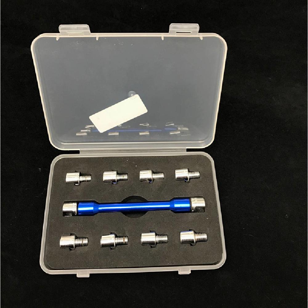 Blue Cnc Motorcycle Spoke Wrench W/ 10 Hardened Tips 5.0-6.8 For Most Motorbikes
Blue Cnc Motorcycle Spoke Wrench W/ 10 Hardened Tips 5.0-6.8 For Most Motorbikes