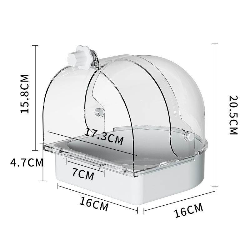 Hanging Brid Bath with Feeder for Cage 3 in 1 Multifunction Bird Bath/Bowl/House Bird Cage Accessories for Small to Medium Birds
Hanging Brid Bath with Feeder for Cage 3 in 1 Multifunction Bird Bath/Bowl/House Bird Cage Accessories for Small to Medium Birds
