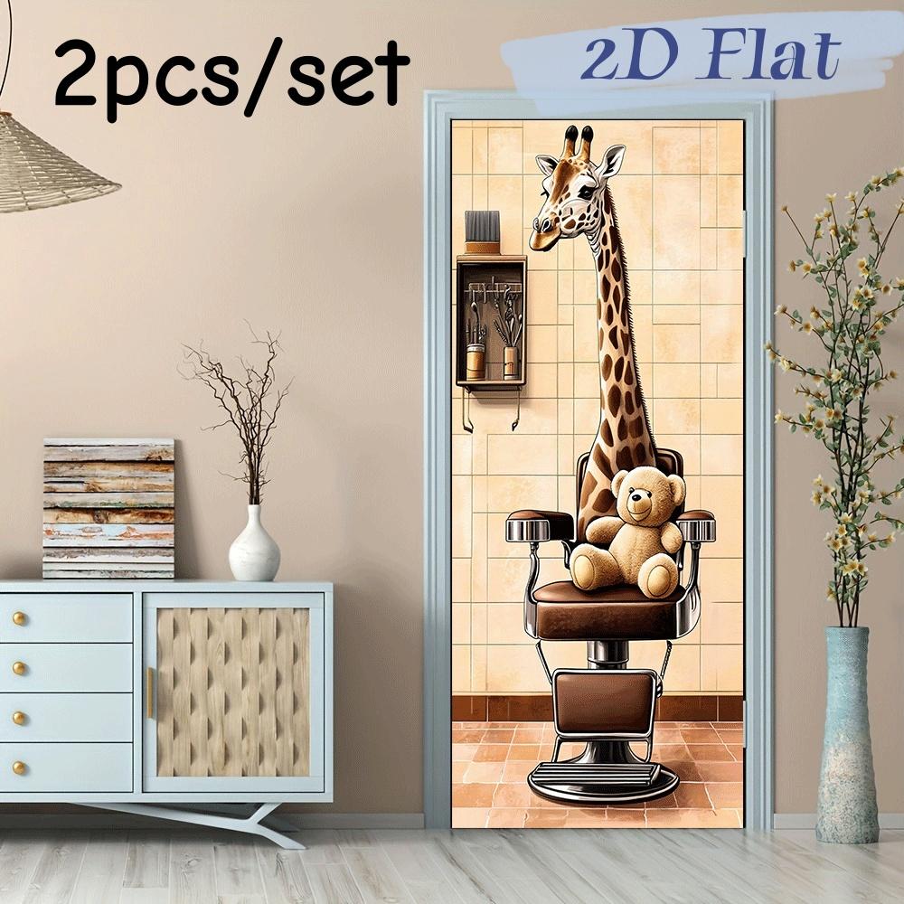 2pcs Cute Giraffe and Bear Hair Salon Chair Wall Stickers Cartoon Animal Bathroom Decoration Stickers Self Adhesive Removable Ch (as the picture,38.5x200cmx2)
2pcs Cute Giraffe and Bear Hair Salon Chair Wall Stickers Cartoon Animal Bathroom Decoration Stickers Self Adhesive Removable Ch (as the picture,38.5x200cmx2)
