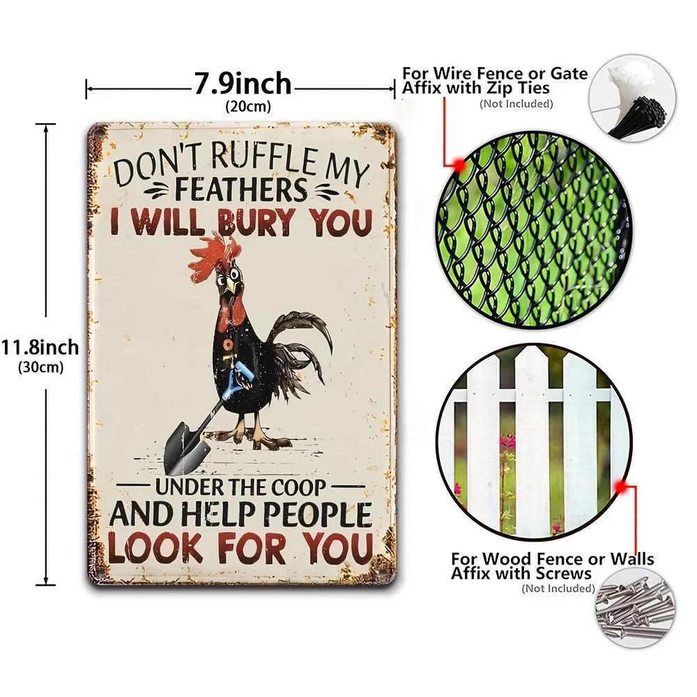 Декоративный знак и табличка из антикварного алюминия - «Не трепи мои перья» с изображением петуха - настенный металлический плакат для использования на открытом воздухе чёрный
Декоративный знак и табличка из антикварного алюминия - «Не трепи мои перья» с изображением петуха - настенный металлический плакат для использования на открытом воздухе чёрный