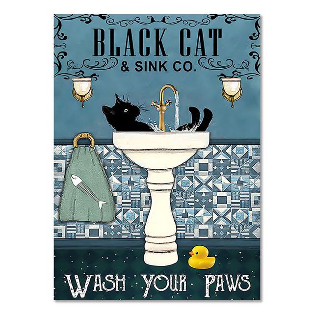 Mental Black Cat Poster Your Butt Servets My Lord Art Print Vintage Hello Sweet Cheeks Funny Ванна кімната Картина на полотні Домашній декор без рамки 20x30cm
Mental Black Cat Poster Your Butt Servets My Lord Art Print Vintage Hello Sweet Cheeks Funny Ванна кімната Картина на полотні Домашній декор без рамки 20x30cm