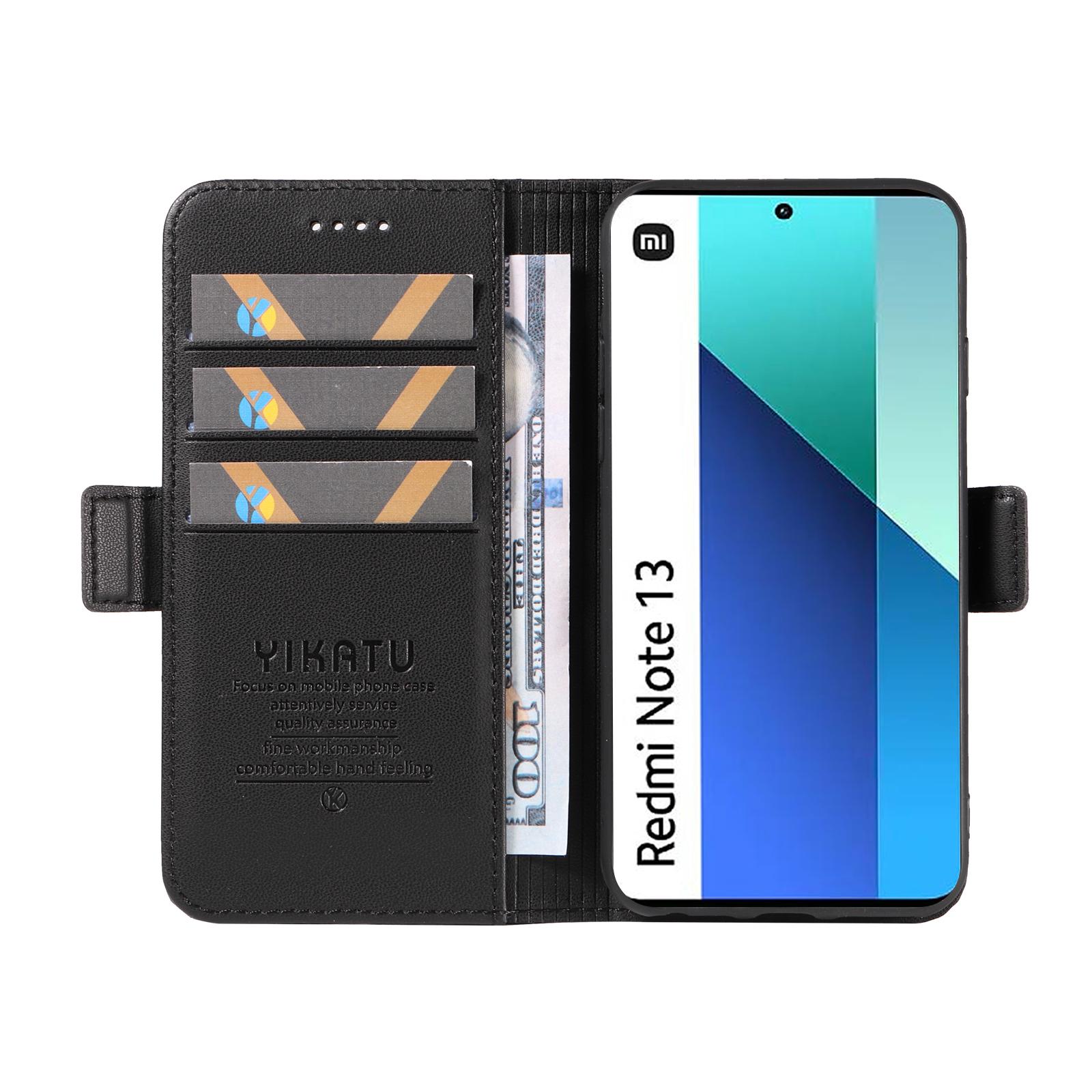 YIKATU YK-003 For Xiaomi Redmi Note 13 4G Leather Wallet Case Side Magnetic Clasp Black
YIKATU YK-003 For Xiaomi Redmi Note 13 4G Leather Wallet Case Side Magnetic Clasp Black