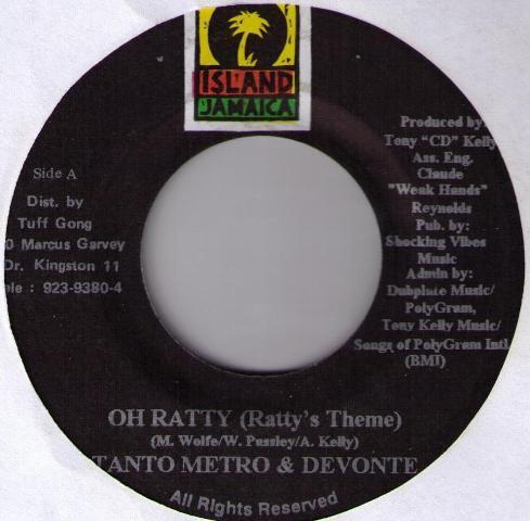 7inch Record TANTO METRO & DEVONTE - Oh Ratty (Ratty s Theme) none Island Jamaica Jamaica Reggae, Ska & Dub Used
7inch Record TANTO METRO & DEVONTE - Oh Ratty (Ratty s Theme) none Island Jamaica Jamaica Reggae, Ska & Dub Used