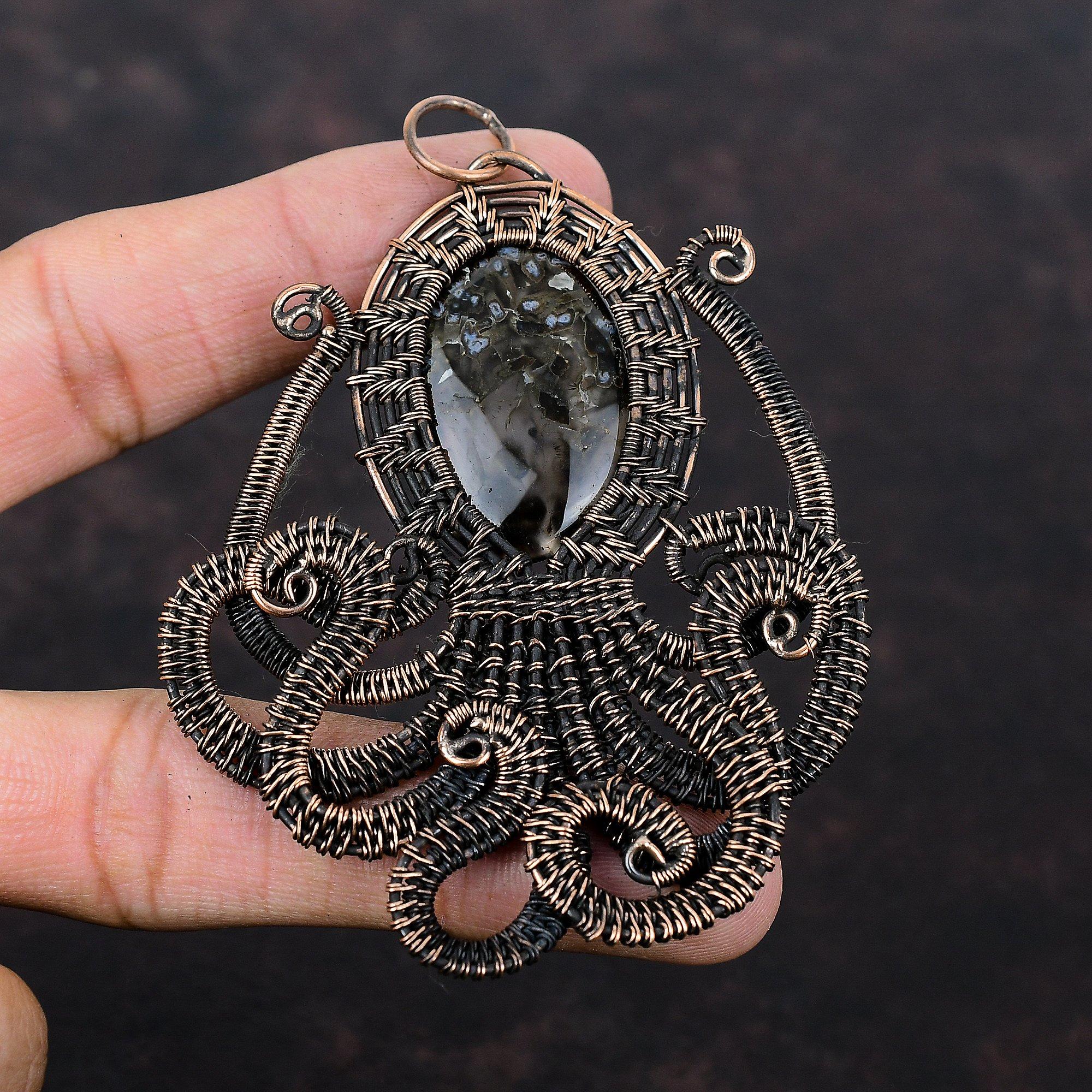 Stick Agate Pendant Copper Wire Wrapped Pendant Octopus Pendant Handmade Copper Jewelry Brand New Pendant Gemstone Jewelry Anniversary Gift
Stick Agate Pendant Copper Wire Wrapped Pendant Octopus Pendant Handmade Copper Jewelry Brand New Pendant Gemstone Jewelry Anniversary Gift