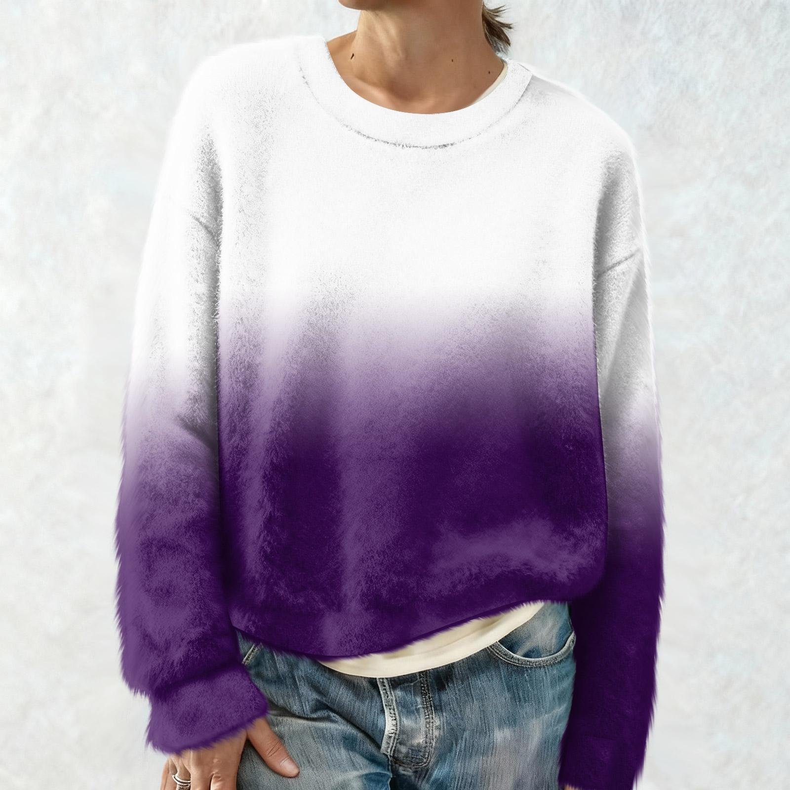 Женская мода повседневная толстовка с круглым вырезом и длинными рукавами с принтом L фиолетовый
Женская мода повседневная толстовка с круглым вырезом и длинными рукавами с принтом L фиолетовый