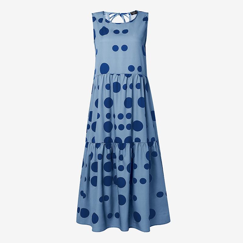 ZANZEA Women Casual Round Neck Loose Sleeveless Print Dress 2XL синій
ZANZEA Women Casual Round Neck Loose Sleeveless Print Dress 2XL синій