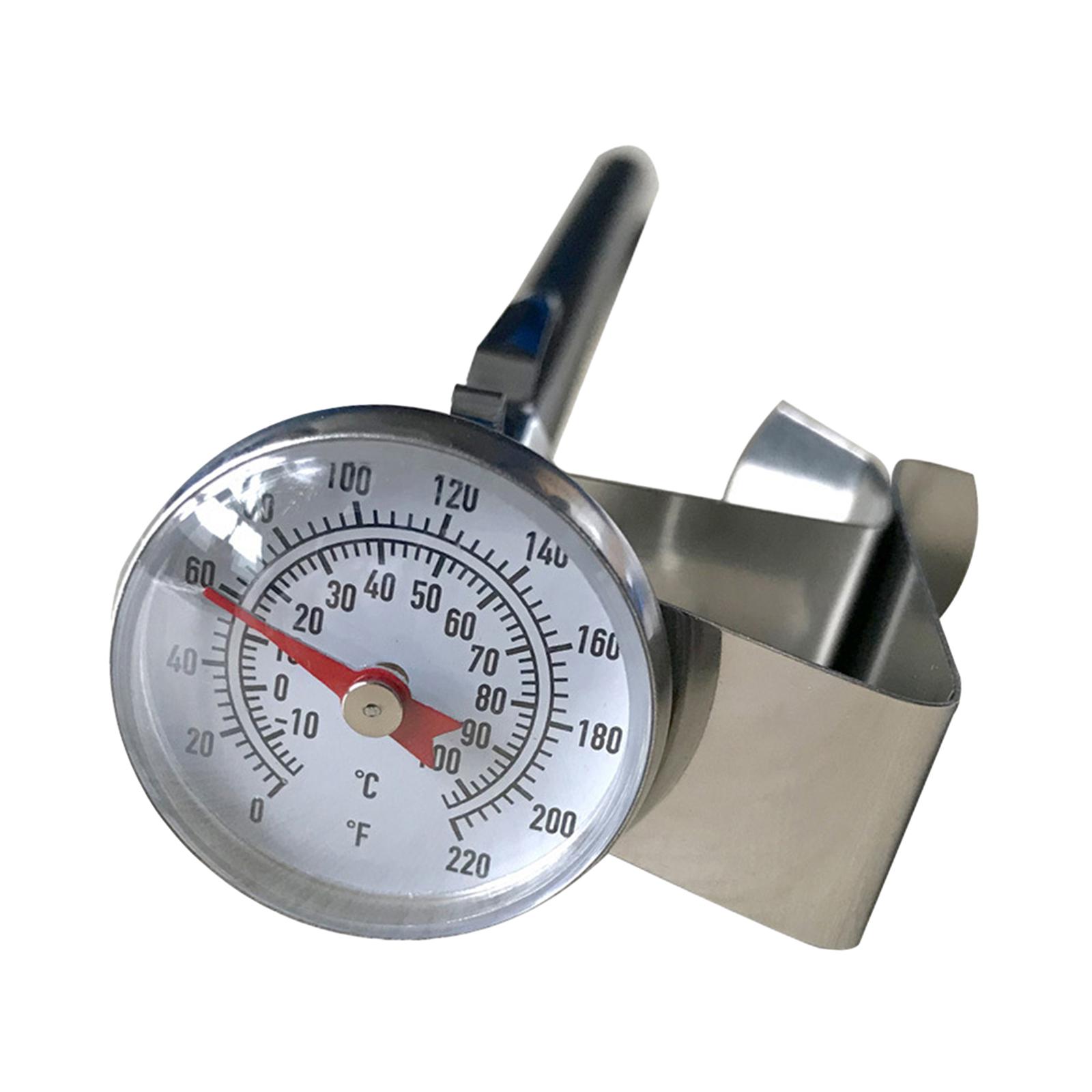Молочный термометр для приготовления пара из молока Термометр с циферблатом из нержавеющей стали для вспенивания молока для чая, йогурта, кофе, принадлежности для приготовления сыра