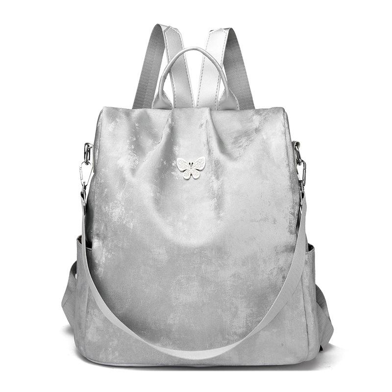 Многофункциональный рюкзак, простая водонепроницаемая противоугонная сумка, большая вместимость, нейлоновый школьный ранец серебряный
Многофункциональный рюкзак, простая водонепроницаемая противоугонная сумка, большая вместимость, нейлоновый школьный ранец серебряный