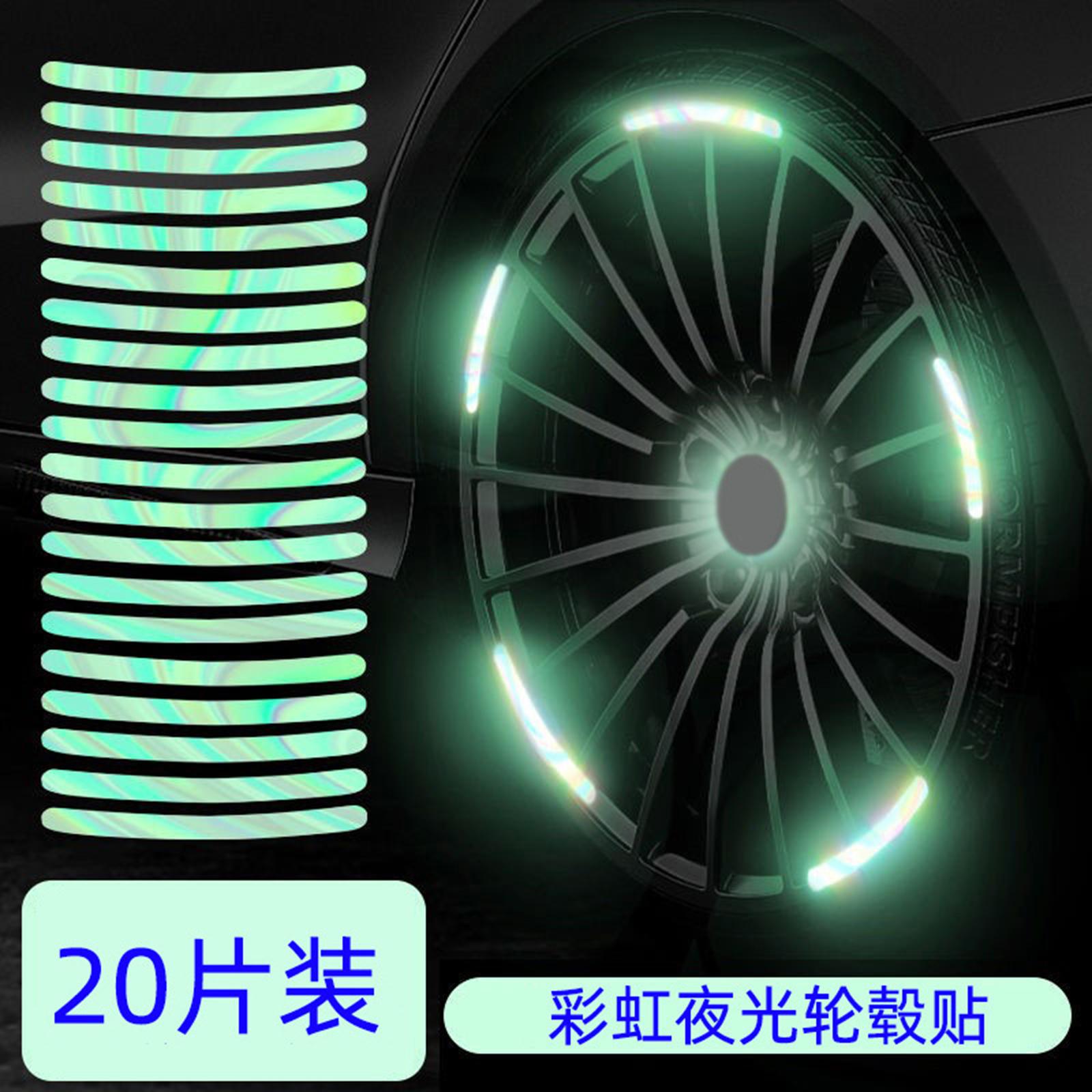 Reflective Glow-in-the-dark Car Wheel Rim Stickers, Tire Collision Stickers (20pcs), Personalized And Creative Motorcycle And Electric Vehicl one size
Reflective Glow-in-the-dark Car Wheel Rim Stickers, Tire Collision Stickers (20pcs), Personalized And Creative Motorcycle And Electric Vehicl one size