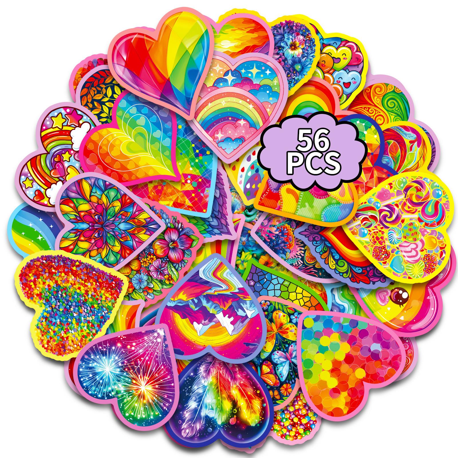 56 Rainbow Love Art Stickers Flowering Colorful Heart Shaped Stickers Hand Account Diy Decorative Girl Heart Material
56 Rainbow Love Art Stickers Flowering Colorful Heart Shaped Stickers Hand Account Diy Decorative Girl Heart Material