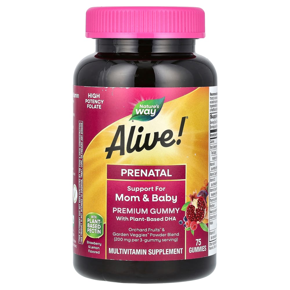 Nature s Way Alive Daily Support Premium Strawberry & Lemon Gummies for Pregnant Women, 75 Count 75 pcs - 1 ea
Nature s Way Alive Daily Support Premium Strawberry & Lemon Gummies for Pregnant Women, 75 Count 75 pcs - 1 ea