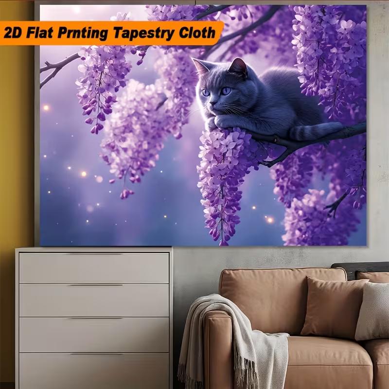 2D Grey Cat & Purple Wisteria Backdrop Girls Bedroom & Dorm Decor Background Cloth 47.2x31.5inch/120*80cm
2D Grey Cat & Purple Wisteria Backdrop Girls Bedroom & Dorm Decor Background Cloth 47.2x31.5inch/120*80cm