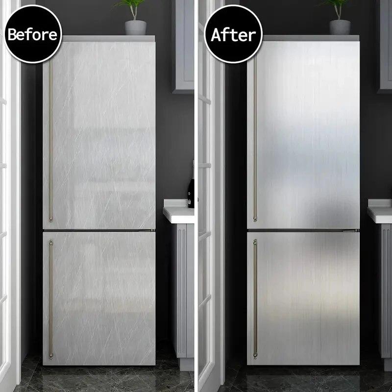 Thick Silvery Stainless Steel Brushed Contact Paper, Peel And Stick Wallpaper, Self-Adhesive Removable Wall Decals For Refrigera LSY 40cm x100cm
Thick Silvery Stainless Steel Brushed Contact Paper, Peel And Stick Wallpaper, Self-Adhesive Removable Wall Decals For Refrigera LSY 40cm x100cm